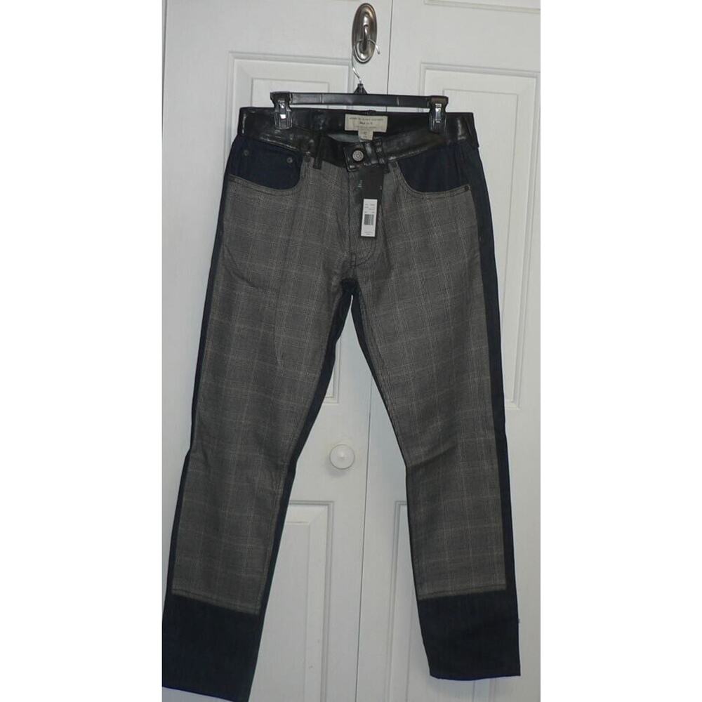 Marc by Marc Jacobs Low Rise Slim Tapered Mix Media Jeans Grey Multi 30x34 $398